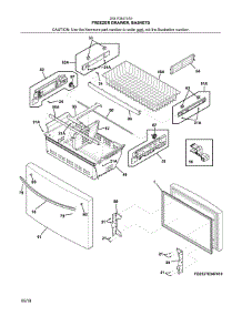 Freezer Drawer, Baskets parts for Kenmore Refrigerator 253.70347410 (25370347410, 253 70347410) from AppliancePartsPros.com
