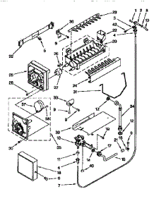 Icemaker parts for Kenmore Refrigerator 106.9500520 (1069500520, 106 9500520) from AppliancePartsPros.com