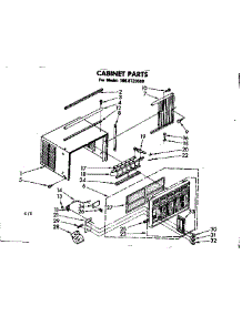 Cabinet Parts parts for Kenmore Room Air Conditioner 106.8720580 (1068720580, 106 8720580) from AppliancePartsPros.com