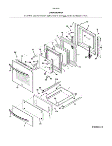 Door / Drawer parts for Kenmore Wall Oven 790.40309411 (79040309411, 790 40309411) from AppliancePartsPros.com