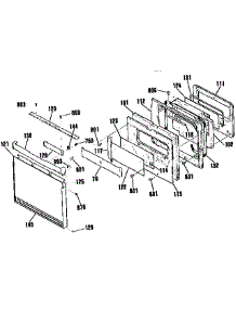 Door Section parts for Kenmore Wall Oven 911.4703991 (9114703991, 911 4703991) from AppliancePartsPros.com