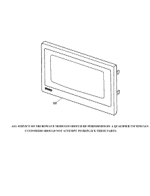 Microwave Door parts for Kenmore Wall Oven 911.47819200 (91147819200, 911 47819200) from AppliancePartsPros.com