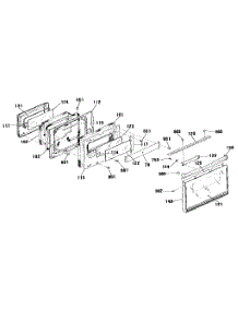Door Section parts for Kenmore Wall Oven 911.4042591 (9114042591, 911 4042591) from AppliancePartsPros.com