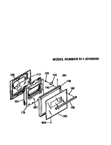 Door Sections parts for Kenmore Wall Oven 911.30169690 (91130169690, 911 30169690) from AppliancePartsPros.com