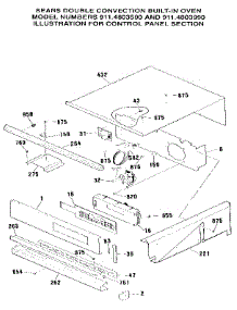 Control Panel parts for Kenmore Wall Oven 911.4803590 (9114803590, 911 4803590) from AppliancePartsPros.com