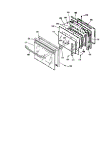 Upper Door parts for Kenmore Wall Oven 911.48389991 (91148389991, 911 48389991) from AppliancePartsPros.com