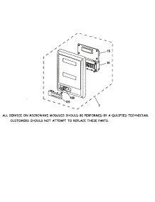 Microwave Control Panel parts for Kenmore Wall Oven 911.41485991 (91141485991, 911 41485991) from AppliancePartsPros.com