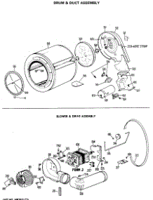 03 - Drum & Duct Assembly parts for Ge Dryer DLL2650RBL from AppliancePartsPros.com
