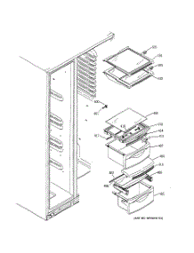 07 - Fresh Food Shelves parts for Ge Refrigerator RSK25LAPCCCC from AppliancePartsPros.com