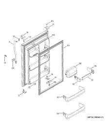 02 - Fresh Food Door parts for Ge Refrigerator HTM18IBPFRSA from AppliancePartsPros.com