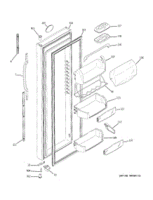 02 - Fresh Food Door parts for Ge Refrigerator HSK29MGSACCC from AppliancePartsPros.com