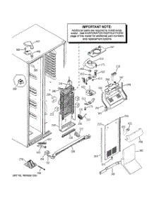 03 - Freezer Section parts for Ge Refrigerator HSK29MGSACCC from AppliancePartsPros.com