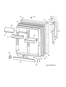 02 - Fresh Food Door parts for Ge Refrigerator CTG25GAXERWW from AppliancePartsPros.com