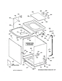 02 - Cabinet, Cover & Front Panel parts for Ge Washer WDSR4110T5AA from AppliancePartsPros.com