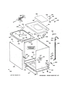 02 - Cabinet, Cover & Front Panel parts for Ge Washer WCCB2050T5AC from AppliancePartsPros.com
