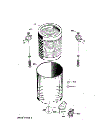 04 - Tub & Suspension parts for Ge Washer WZSE5310T1WW from AppliancePartsPros.com
