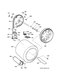 05 - Drum parts for Ge Dryer DDC4500SJM from AppliancePartsPros.com
