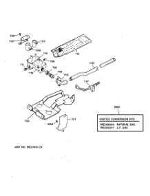 07 - Gas Valve & Burner Assembly parts for Ge Dryer DDC4500SJM from AppliancePartsPros.com