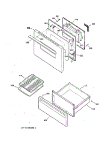 03 - Door & Drawer Parts parts for Ge Range JBP22S1 from AppliancePartsPros.com