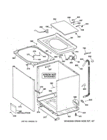 02 - Cabinet, Cover & Front Panel parts for Ge Washer WCSR4110T6AA from AppliancePartsPros.com