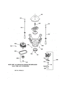 04 - Suspension, Pump & Drive Components parts for Ge Washer WISR208JT6AA from AppliancePartsPros.com