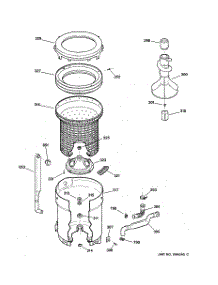 03 - Tub, Basket & Agitator parts for Ge Washer WPSQ3120T9AA from AppliancePartsPros.com