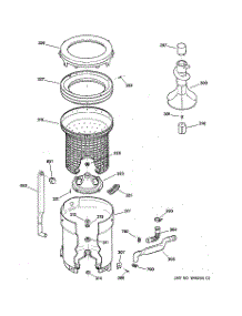 03 - Tub, Basket & Agitator parts for Ge Washer WMXR3080TAAA from AppliancePartsPros.com