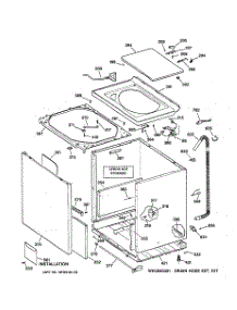 02 - Cabinet, Cover & Front Panel parts for Ge Washer WISQ416ATAWW from AppliancePartsPros.com