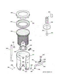 03 - Tub, Basket & Agitator parts for Ge Washer VBSR1070T5AB from AppliancePartsPros.com
