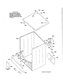 02 - Cabinet & Top parts for Ge Dryer DLB2650RALWW from AppliancePartsPros.com