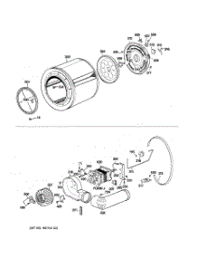 04 - Drum, Heater Assembly, Blower & Drive Assembly parts for Ge Dryer DLB2650RALWW from AppliancePartsPros.com
