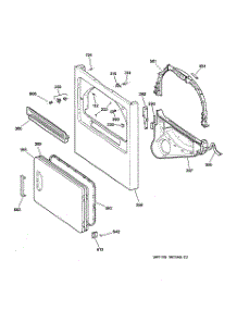 02 - Front Panel & Door parts for Ge Dryer NJLR473ET0WW from AppliancePartsPros.com