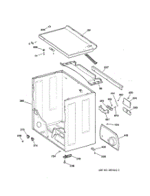 03 - Cabinet parts for Ge Dryer NJLR473ET0WW from AppliancePartsPros.com