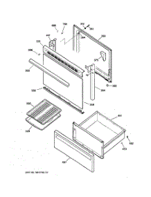 03 - Door & Drawer Parts parts for Ge Range RB526WW1 from AppliancePartsPros.com