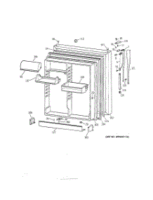 02 - Fresh Food Door parts for Ge Refrigerator CTG25GAXGRWW from AppliancePartsPros.com