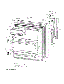 02 - Fresh Food Door parts for Ge Refrigerator CTK18GAXMRAA from AppliancePartsPros.com