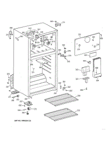 02 - Cabinet parts for Ge Refrigerator CTX18LYZDRWH from AppliancePartsPros.com