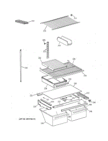 04 - Shelf Parts parts for Ge Refrigerator CTX21EAZBRAA from AppliancePartsPros.com