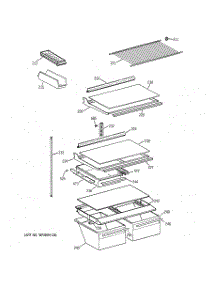 04 - Shelf Parts parts for Ge Refrigerator CTK18GAXWRAA from AppliancePartsPros.com