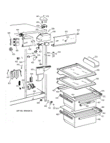 03 - Fresh Food Section parts for Ge Refrigerator CSX25DRZAAA from AppliancePartsPros.com