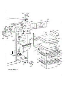 03 - Fresh Food Section parts for Ge Refrigerator CSK22GAZAAD from AppliancePartsPros.com