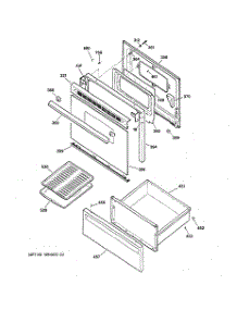 03 - Door & Drawer Parts parts for Ge Range RB536GW2 from AppliancePartsPros.com