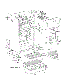 02 - Cabinet parts for Ge Refrigerator CTX14EYZCRAD from AppliancePartsPros.com