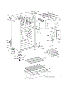 02 - Cabinet parts for Ge Refrigerator CTX14BAZCRWH from AppliancePartsPros.com