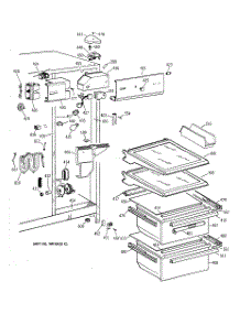 03 - Fresh Food Section parts for Ge Refrigerator CSX25DRZBAA from AppliancePartsPros.com