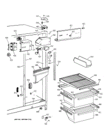 03 - Fresh Food Section parts for Ge Refrigerator CSX22BCXFWH from AppliancePartsPros.com