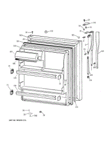 02 - Fresh Food Door parts for Ge Refrigerator CTG18GAYARWW from AppliancePartsPros.com