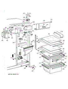 03 - Fresh Food Section parts for Ge Refrigerator CSK22GAZBAD from AppliancePartsPros.com
