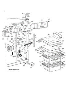 03 - Fresh Food Section parts for Ge Refrigerator CSK25GRZBAA from AppliancePartsPros.com