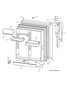 02 - Fresh Food Door parts for Ge Refrigerator CTG25GAYBRWW from AppliancePartsPros.com